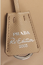 FWRD Renew Prada Re-Edition 2005 Re-Nylon Shoulder Bag in Beige, view 7, click to view large image.