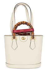 FWRD Renew Gucci Diana Tote Bag in White, view 1, click to view large image.