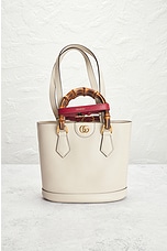 FWRD Renew Gucci Diana Tote Bag in White, view 2, click to view large image.