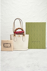 FWRD Renew Gucci Diana Tote Bag in White, view 9, click to view large image.