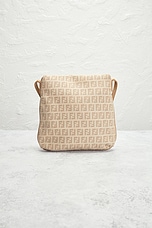 FWRD Renew Fendi Mama Zucchino Shoulder Bag in Ivory, view 3, click to view large image.