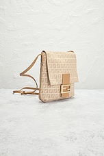 FWRD Renew Fendi Mama Zucchino Shoulder Bag in Ivory, view 4, click to view large image.