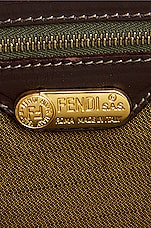 FWRD Renew Fendi Vintage Zucca Satchel Bag in Brown, view 6, click to view large image.