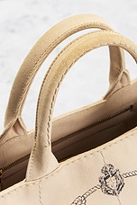 FWRD Renew Prada Canapa Tote Bag in Neutral, view 8, click to view large image.