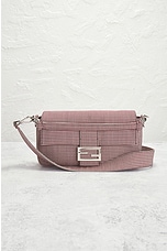 FWRD Renew Fendi Mama Baguette Shoulder Bag in Red, view 2, click to view large image.