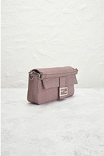 FWRD Renew Fendi Mama Baguette Shoulder Bag in Red, view 4, click to view large image.