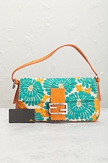 FWRD Renew Fendi Mama Floral Baguette Shoulder Bag in Multi, view 10, click to view large image.