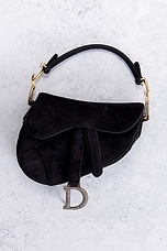 FWRD Renew Dior Saddle Bag in Black, view 2, click to view large image.