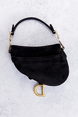 FWRD Renew Dior Saddle Bag in Black, view 3, click to view large image.