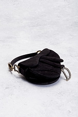 FWRD Renew Dior Saddle Bag in Black, view 4, click to view large image.