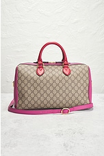 FWRD Renew Gucci GG Supreme Boston Bag in Beige, view 2, click to view large image.