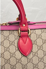 FWRD Renew Gucci GG Supreme Boston Bag in Beige, view 5, click to view large image.