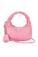 FWRD Renew Prada Lambskin Hobo Bag in Pink, view 1, click to view large image.