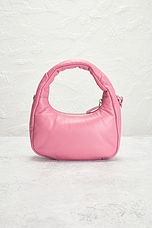 FWRD Renew Prada Lambskin Hobo Bag in Pink, view 3, click to view large image.