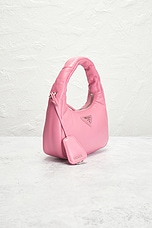 FWRD Renew Prada Lambskin Hobo Bag in Pink, view 4, click to view large image.