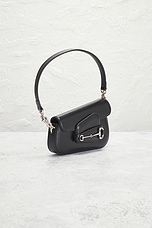 FWRD Renew Gucci Horsebit 1955 Shoulder Bag in Black, view 4, click to view large image.