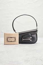 FWRD Renew Gucci Horsebit 1955 Shoulder Bag in Black, view 8, click to view large image.