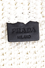 FWRD Renew Prada Raffia Tote Bag in White, view 5, click to view large image.