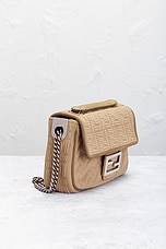 FWRD Renew Fendi Baguette Shoulder Bag in Taupe, view 4, click to view large image.