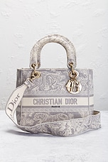 FWRD Renew Dior Lady Handbag in Grey, view 2, click to view large image.