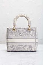 FWRD Renew Dior Lady Handbag in Grey, view 3, click to view large image.