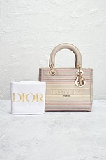 FWRD Renew Dior Lady Handbag in Beige, view 8, click to view large image.