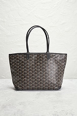 FWRD Renew Goyard Saint Louis PM Tote Bag in Black, view 2, click to view large image.