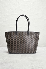 FWRD Renew Goyard Saint Louis PM Tote Bag in Black, view 3, click to view large image.