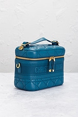 FWRD Renew Dior Calfskin Vanity Shoulder Bag in Blue, view 4, click to view large image.