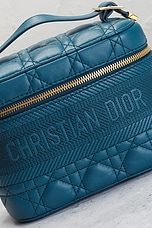 FWRD Renew Dior Calfskin Vanity Shoulder Bag in Blue, view 6, click to view large image.