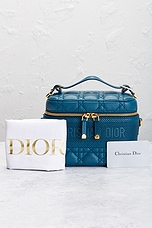 FWRD Renew Dior Calfskin Vanity Shoulder Bag in Blue, view 9, click to view large image.