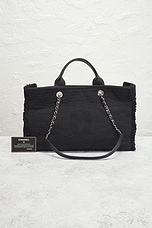 FWRD Renew Chanel Double Face Shopping Tote Bag in Black, view 9, click to view large image.