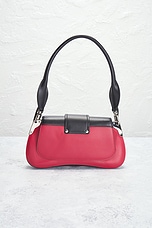 FWRD Renew Prada Sidonie Shoulder Bag in Red, view 3, click to view large image.