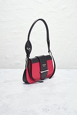 FWRD Renew Prada Sidonie Shoulder Bag in Red, view 4, click to view large image.