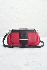 FWRD Renew Prada Sidonie Shoulder Bag in Red, view 5, click to view large image.