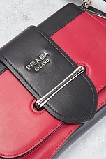 FWRD Renew Prada Sidonie Shoulder Bag in Red, view 6, click to view large image.