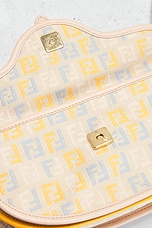 FWRD Renew Fendi Zucchino Shoulder Bag in Peach, view 7, click to view large image.