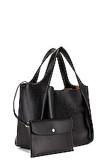 FWRD Renew Stella McCartney Logo Crossbody Bag in Black, view 3, click to view large image.
