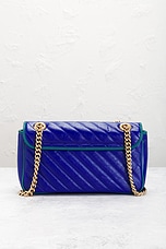 FWRD Renew Gucci GG Marmont Shoulder Bag in Purple, view 3, click to view large image.