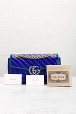 FWRD Renew Gucci GG Marmont Shoulder Bag in Purple, view 9, click to view large image.