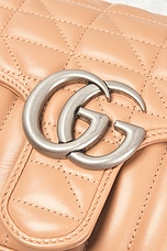 FWRD Renew Gucci GG Marmont Shoulder Bag in Tan, view 5, click to view large image.