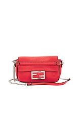 FWRD Renew Fendi Selleria Baguette Shoulder Bag in Red, view 1, click to view large image.