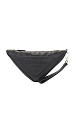 FWRD Renew Prada Triangle Pouch in Black, view 1, click to view large image.