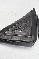 FWRD Renew Prada Triangle Pouch in Black, view 5, click to view large image.