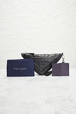 FWRD Renew Prada Triangle Pouch in Black, view 8, click to view large image.