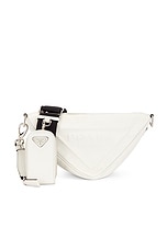 FWRD Renew Prada Triangle Shoulder Bag in White, view 1, click to view large image.