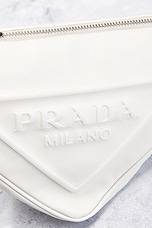 FWRD Renew Prada Triangle Shoulder Bag in White, view 6, click to view large image.