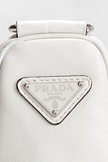 FWRD Renew Prada Triangle Shoulder Bag in White, view 7, click to view large image.