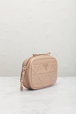 FWRD Renew Prada Nappa-Leather Shoulder Bag in Powder Pink, view 4, click to view large image.