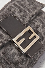 FWRD Renew Fendi Zucca Baguette Shoulder Bag in Grey, view 5, click to view large image.